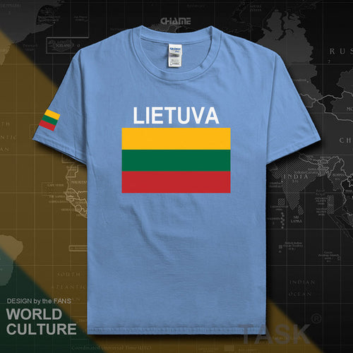 Load image into Gallery viewer, Lithuania Lithuanian men t shirt 2017 jerseys nation team tshirt 100% cotton t-shirt clothing tees sporting LTU Lietuva Lietuvos
