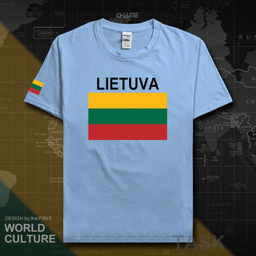 Load image into Gallery viewer, Lithuania Lithuanian men t shirt 2017 jerseys nation team tshirt 100% cotton t-shirt clothing tees sporting LTU Lietuva Lietuvos
