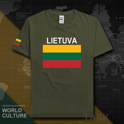 Load image into Gallery viewer, Lithuania Lithuanian men t shirt 2017 jerseys nation team tshirt 100% cotton t-shirt clothing tees sporting LTU Lietuva Lietuvos

