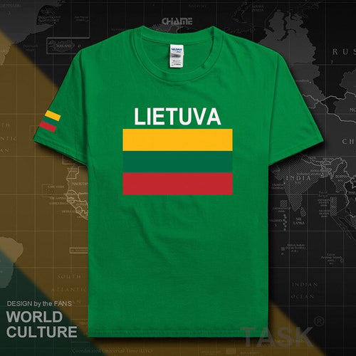 Load image into Gallery viewer, Lithuania Lithuanian men t shirt 2017 jerseys nation team tshirt 100% cotton t-shirt clothing tees sporting LTU Lietuva Lietuvos
