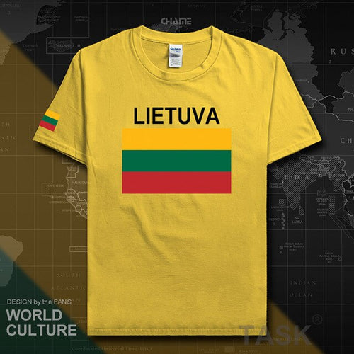 Load image into Gallery viewer, Lithuania Lithuanian men t shirt 2017 jerseys nation team tshirt 100% cotton t-shirt clothing tees sporting LTU Lietuva Lietuvos

