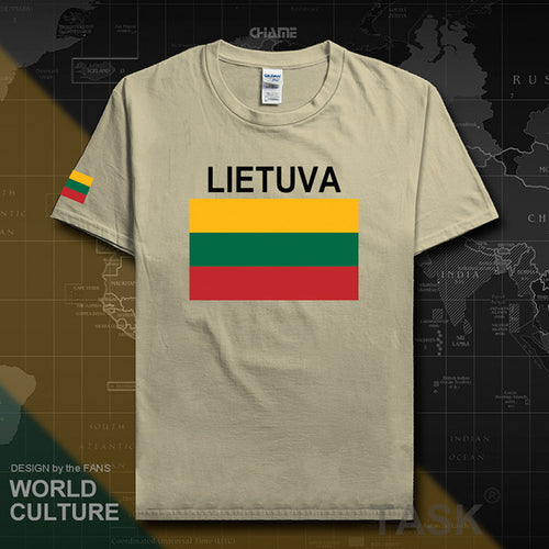 Load image into Gallery viewer, Lithuania Lithuanian men t shirt 2017 jerseys nation team tshirt 100% cotton t-shirt clothing tees sporting LTU Lietuva Lietuvos

