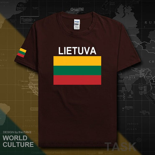 Load image into Gallery viewer, Lithuania Lithuanian men t shirt 2017 jerseys nation team tshirt 100% cotton t-shirt clothing tees sporting LTU Lietuva Lietuvos
