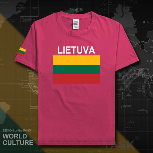 Load image into Gallery viewer, Lithuania Lithuanian men t shirt 2017 jerseys nation team tshirt 100% cotton t-shirt clothing tees sporting LTU Lietuva Lietuvos

