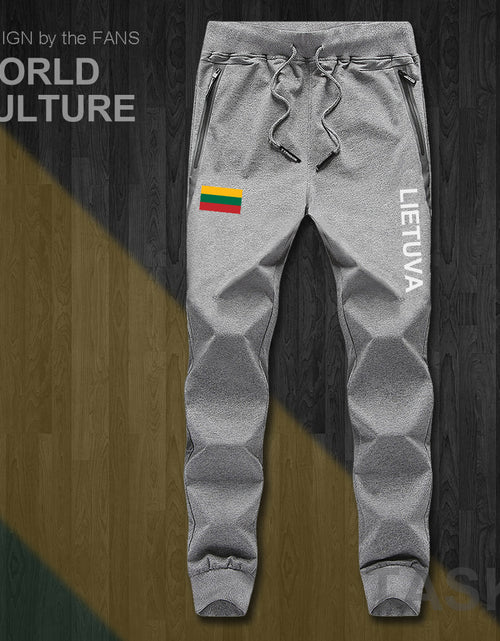 Load image into Gallery viewer, Lithuania Lithuanian LTU Lietuva Lietuvos mens pants joggers jumpsuit sweatpants track sweat fitness fleece tactical casual new
