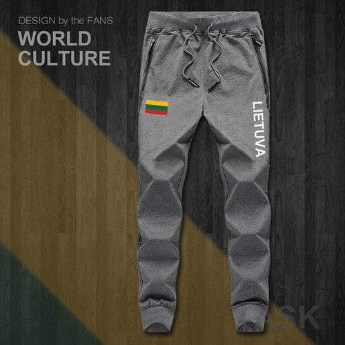 Load image into Gallery viewer, Lithuania Lithuanian LTU Lietuva Lietuvos mens pants joggers jumpsuit sweatpants track sweat fitness fleece tactical casual new
