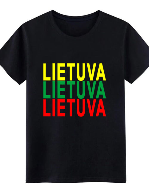 Load image into Gallery viewer, Men's lithuania t shirt Customize cotton plus size 3xl streetwear Sunlight Comical summer Normal shirt
