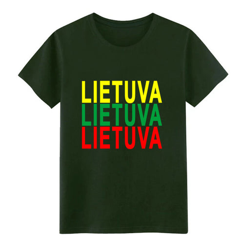 Load image into Gallery viewer, Men's lithuania t shirt Customize cotton plus size 3xl streetwear Sunlight Comical summer Normal shirt
