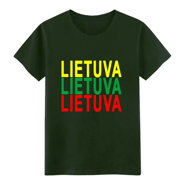Men's lithuania t shirt Customize cotton plus size 3xl streetwear Sunlight Comical summer Normal shirt