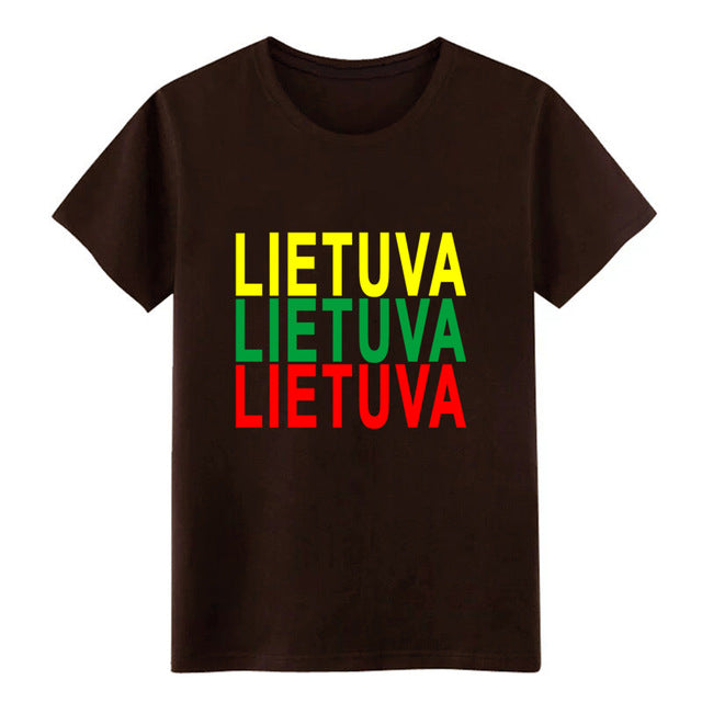 Men's lithuania t shirt Customize cotton plus size 3xl streetwear Sunlight Comical summer Normal shirt
