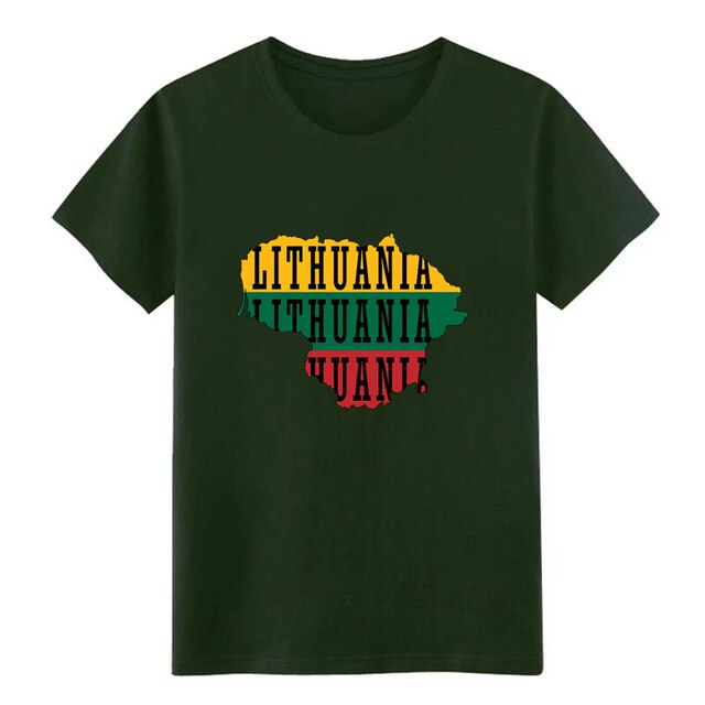 Men's Lithuania t shirt Customize 100% cotton O Neck solid color Graphic Building Summer Style Unique shirt