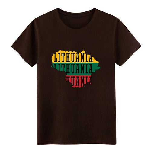 Load image into Gallery viewer, Men's Lithuania t shirt Customize 100% cotton O Neck solid color Graphic Building Summer Style Unique shirt
