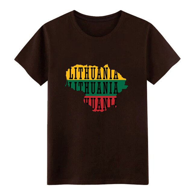 Men's Lithuania t shirt Customize 100% cotton O Neck solid color Graphic Building Summer Style Unique shirt