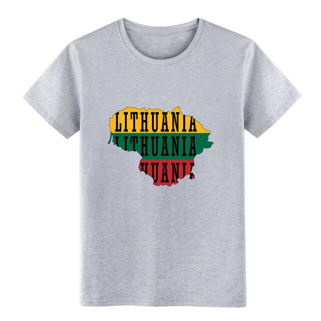 Men's Lithuania t shirt Customize 100% cotton O Neck solid color Graphic Building Summer Style Unique shirt