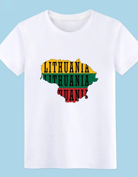Men's Lithuania t shirt Customize 100% cotton O Neck solid color Graphic Building Summer Style Unique shirt