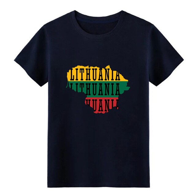 Men's Lithuania t shirt Customize 100% cotton O Neck solid color Graphic Building Summer Style Unique shirt