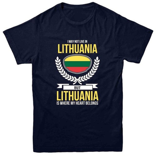 Load image into Gallery viewer, Lithuania T-Shirt, My Heart Belongs To Lithuania Country Love Tee Top 2019 Summer T-Shirts for Men T Shirt Hot Sale Clothes
