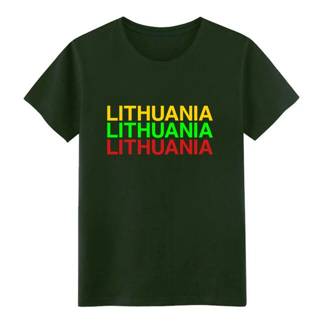Men's LITHUANIA t shirt Printing tee shirt S-3xl Normal Crazy Basic Spring Outfit shirt