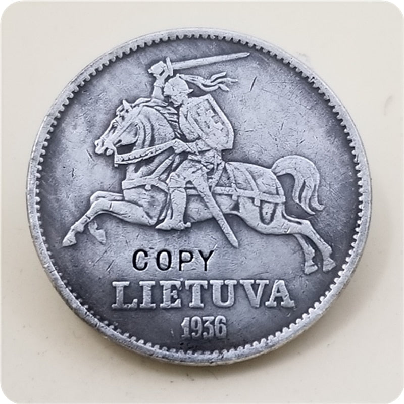 1936 Lithuania 10 Litu (Vytautas) COPY COIN FREE SHIPPING