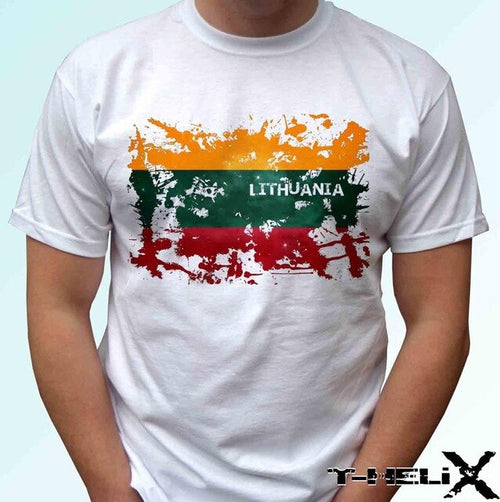 Load image into Gallery viewer, New 2019 Fashion Hot Fashion T-Shirt Brand Lithuania Flag - White T Shirt Top Design Funny Cotton Tee
