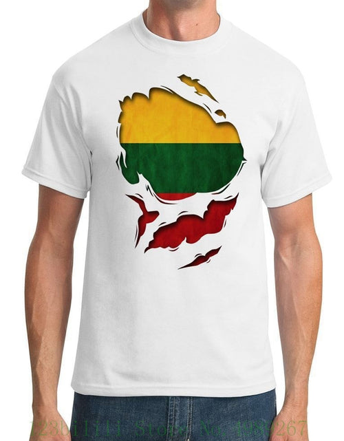 Load image into Gallery viewer, Lithuania Lithuanian Ripped Effect Under Shirt - Mens T Shirt Brand 2019 New T Shirt Man Cotton
