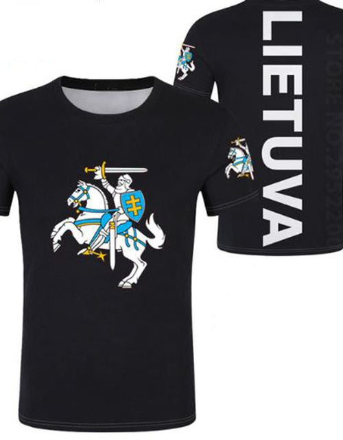 Load image into Gallery viewer, LITHUANIA male youth diy free custom photo country ltu t shirt nation flag lt lietuva lietuvos lithuanian casual boy clothes
