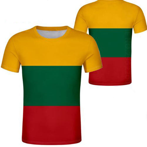 Load image into Gallery viewer, LITHUANIA male youth diy free custom photo country ltu t shirt nation flag lt lietuva lietuvos lithuanian casual boy clothes
