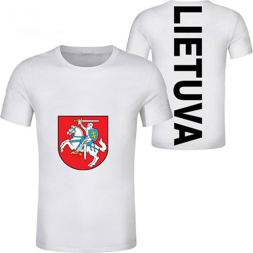Load image into Gallery viewer, LITHUANIA male youth diy free custom photo country ltu t shirt nation flag lt lietuva lietuvos lithuanian casual boy clothes
