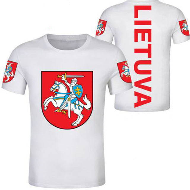 LITHUANIA male youth diy free custom photo country ltu t shirt nation flag lt lietuva lietuvos lithuanian casual boy clothes