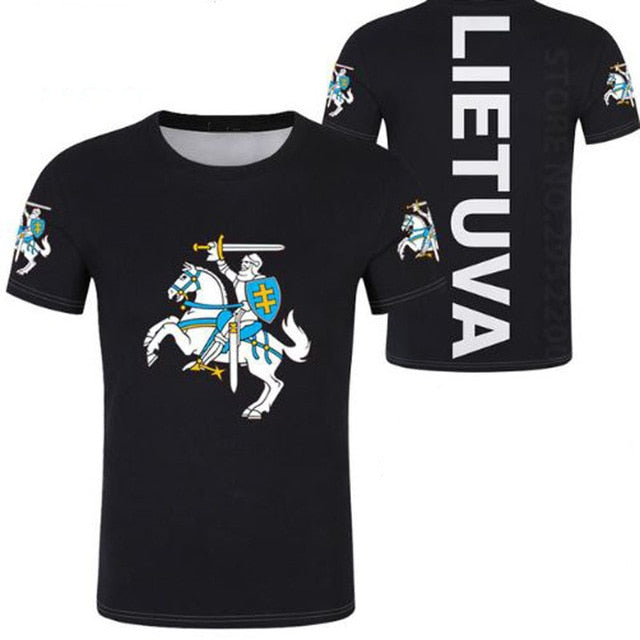 LITHUANIA male youth diy free custom photo country ltu t shirt nation flag lt lietuva lietuvos lithuanian casual boy clothes