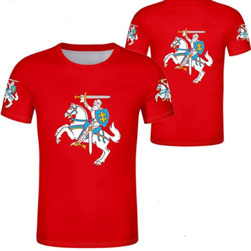 Load image into Gallery viewer, LITHUANIA male youth diy free custom photo country ltu t shirt nation flag lt lietuva lietuvos lithuanian casual boy clothes
