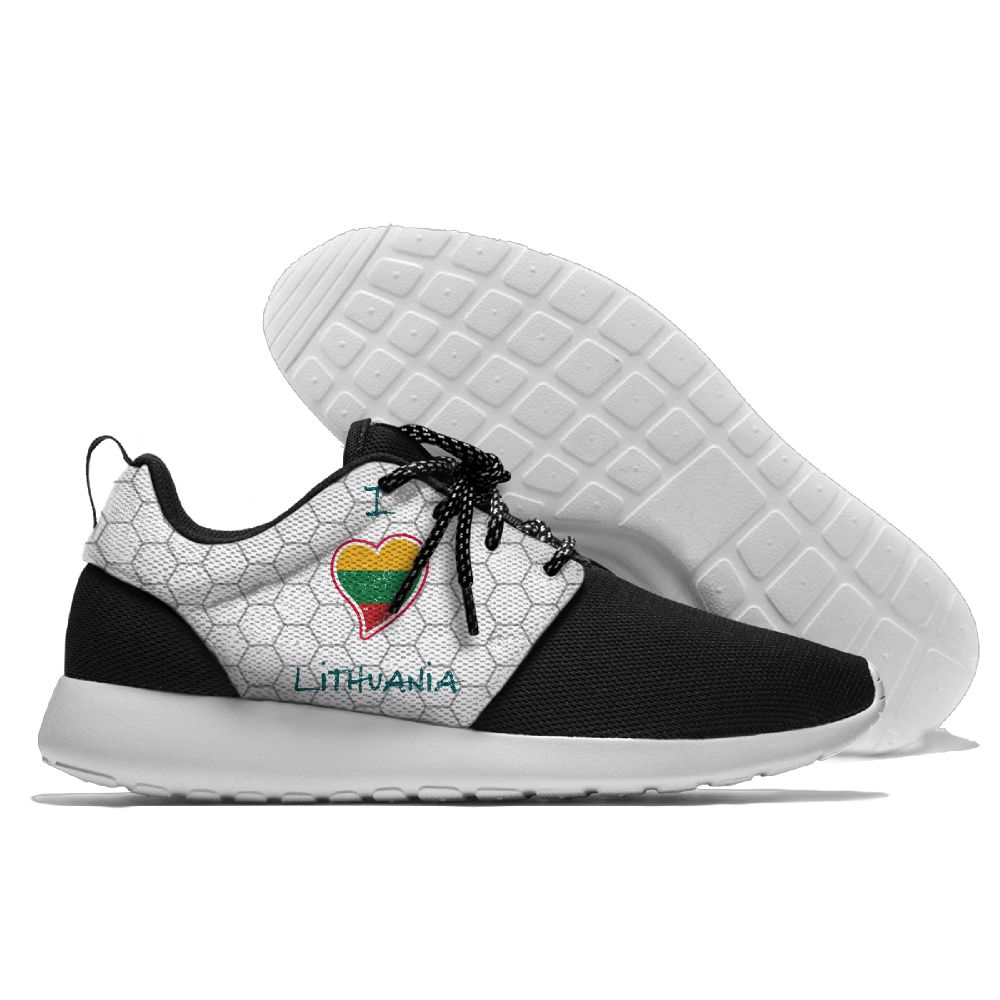 Running Shoes Lace Up Sport Shoes comandtable Lithuania Emblem Walking Athletic Shoes light weight