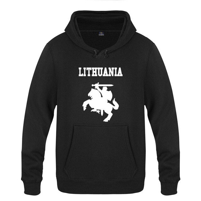 Lithuania Coat of Arms Creative Hoodies Men 2018 Men's Pullover Fleece Hooded Sweatshirts