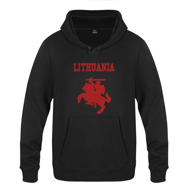 Lithuania Coat of Arms Creative Hoodies Men 2018 Men's Pullover Fleece Hooded Sweatshirts