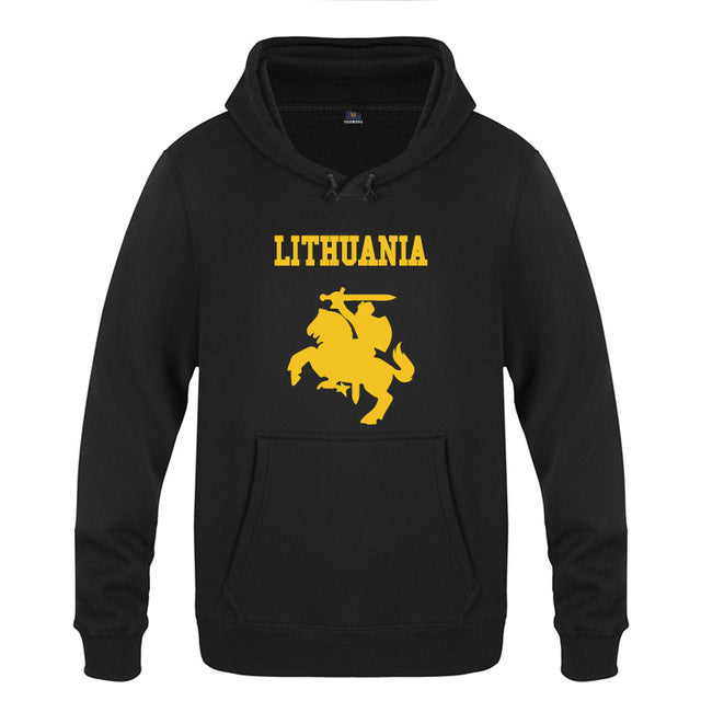 Lithuania Coat of Arms Creative Hoodies Men 2018 Men's Pullover Fleece Hooded Sweatshirts