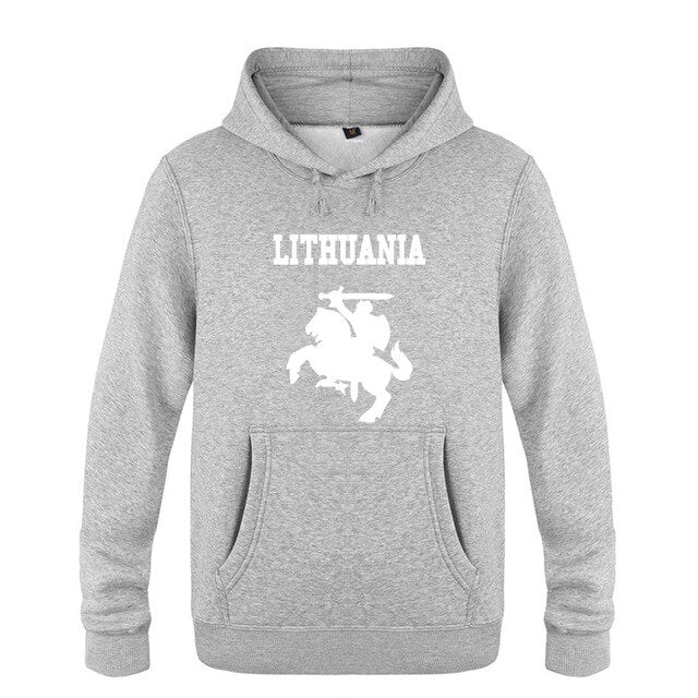 Lithuania Coat of Arms Creative Hoodies Men 2018 Men's Pullover Fleece Hooded Sweatshirts