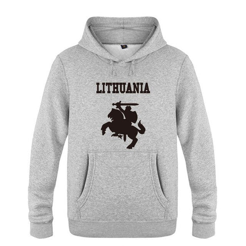 Load image into Gallery viewer, Lithuania Coat of Arms Creative Hoodies Men 2018 Men's Pullover Fleece Hooded Sweatshirts

