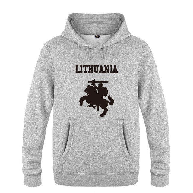 Lithuania Coat of Arms Creative Hoodies Men 2018 Men's Pullover Fleece Hooded Sweatshirts