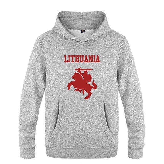 Lithuania Coat of Arms Creative Hoodies Men 2018 Men's Pullover Fleece Hooded Sweatshirts