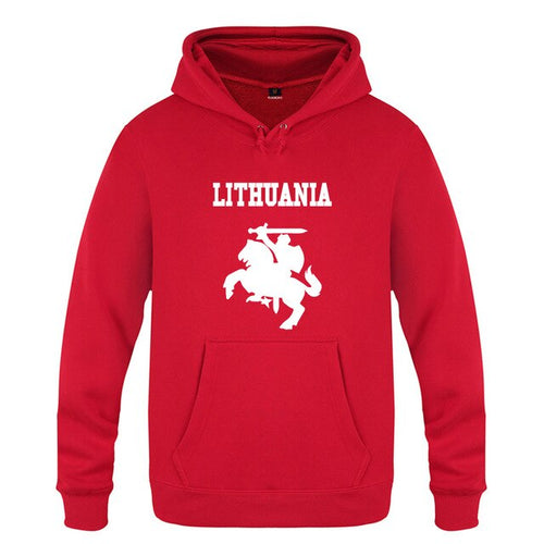 Load image into Gallery viewer, Lithuania Coat of Arms Creative Hoodies Men 2018 Men's Pullover Fleece Hooded Sweatshirts
