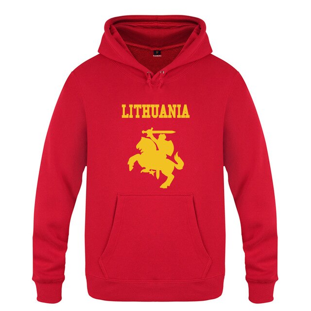Lithuania Coat of Arms Creative Hoodies Men 2018 Men's Pullover Fleece Hooded Sweatshirts