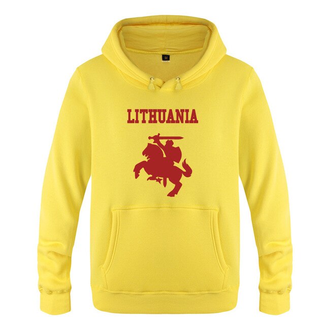 Lithuania Coat of Arms Creative Hoodies Men 2018 Men's Pullover Fleece Hooded Sweatshirts