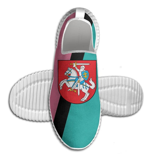 Load image into Gallery viewer, Mens For Womens  New Lithuania Flag Comandt Sports outdoor Shoes Lightweight Breathable Sneaker Running Shoes

