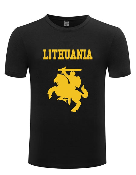 Lithuania Coat of Arms T Shirts Men Short Sleeve O Neck Cotton Man T-Shirt Cool Funny Streetwear Top Tee Bid Size Summer Style