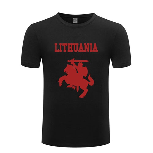 Load image into Gallery viewer, Lithuania Coat of Arms T Shirts Men Short Sleeve O Neck Cotton Man T-Shirt Cool Funny Streetwear Top Tee Bid Size Summer Style
