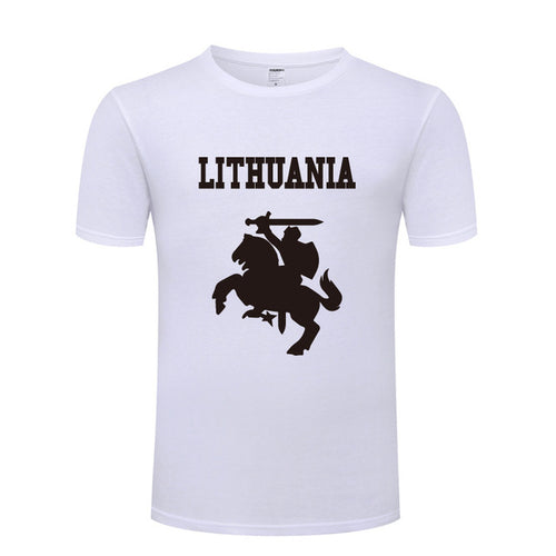 Load image into Gallery viewer, Lithuania Coat of Arms T Shirts Men Short Sleeve O Neck Cotton Man T-Shirt Cool Funny Streetwear Top Tee Bid Size Summer Style

