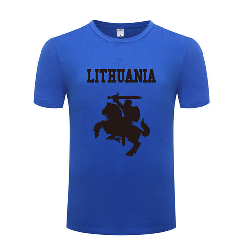 Load image into Gallery viewer, Lithuania Coat of Arms T Shirts Men Short Sleeve O Neck Cotton Man T-Shirt Cool Funny Streetwear Top Tee Bid Size Summer Style

