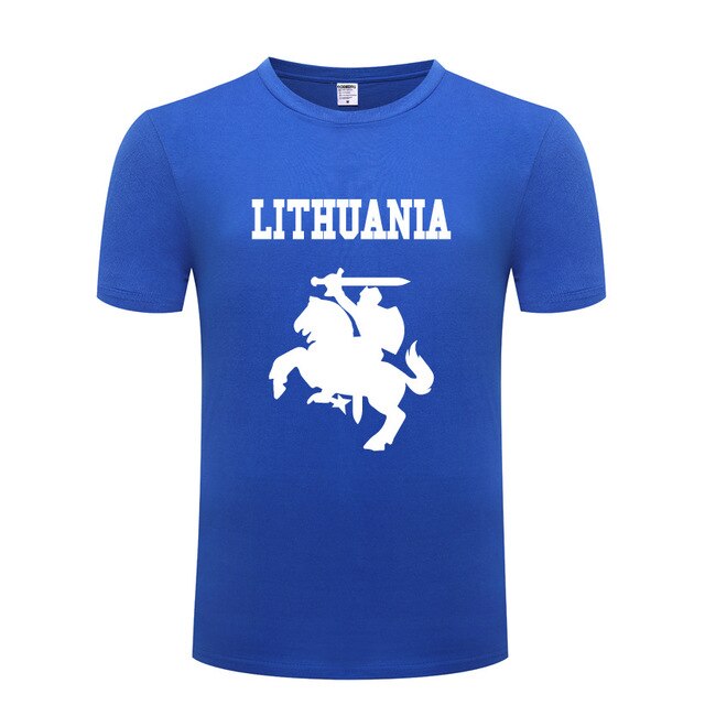 Lithuania Coat of Arms T Shirts Men Short Sleeve O Neck Cotton Man T-Shirt Cool Funny Streetwear Top Tee Bid Size Summer Style