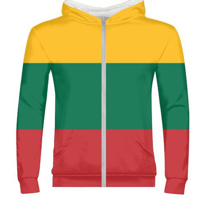 LITHUANIA male youth diy free custom photo country ltu zipper sweatshirt nation flag lt lietuva lietuvos lithuanian boy clothes