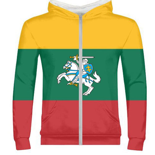 Load image into Gallery viewer, LITHUANIA male youth diy free custom photo country ltu zipper sweatshirt nation flag lt lietuva lietuvos lithuanian boy clothes
